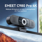 EMEET - Webcam de conférence tout-en-un SmartCam C980 Pro Ultra 4K-Matrice de 4 microphones avec suppression du bruit