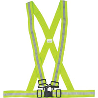 Zenith Safety Traffic Harnesses, High Visibility Lime-Yellow, Silver Reflective Colour, 3X-Large - 10 Pack-Colour: High Visibility Lime-Yellow