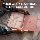 Logitech Casa Pop-Up Desk - Bohemian Blush-Great Work On Any Surface: Reach your full potential from anywhere in the home - be it a dining table, high countertop, or simply a corner that catches the sunrays 