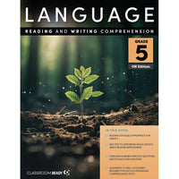Classroom Ready - Cahier d’exercices et guide d’étude de compréhension en lecture et en écriture anglaises - 5e année - Édition Ontario-Reliure à spirale : Le livre s’ouvre à plat pour faciliter la réalisation des exercices et questions pratiques par tous les élèves