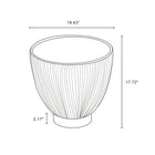 Manhattan Comfort Anderson 18.43" Modern Leatherette Upholstered End Table - Grey-Unique Pleated Leatherette Details Bringing Modern Design to Your Home