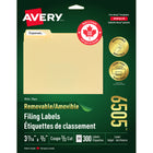 Avery White Laser/Inkjet Removable Filing Labels, 3-7/16" x 2/3", 300 Pack (06505)-Easy to customize with free templates and designs using Avery® Design & Print Online Software