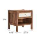 Modway Capri Wood Grain Nightstand - Walnut-MDF and Particleboard Construction