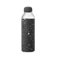 W&P Porter Glass Water Bottle - Terrazzo Charcoal-Water Bottle, 590 ml (20 oz), terrazzo charcoal, borosilicate glass and silicone