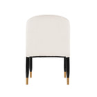 Manhattan Comfort - Chaise de salle à manger moderne Ola 54,5 cm en chenille crème-Livré chez vous entièrement assemblé Aucun assemblage requis