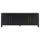 Hudson&Canal Chabot TV Stand for TV's up to 75" - Black Grain-A transitional design accommodates TVs up to 75" for your entertaining space