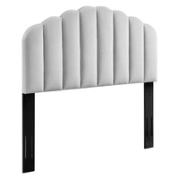 Modway Veronique Performance Velvet Full/Queen Headboard - Light Grey-Channel Tufted Headboard