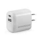HyperGear 30W Dual Port USB-C PD and 18W USB-A Wall Charger Hub - White-Charge 2 devices at once