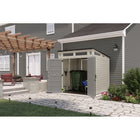 Suncast Modernist Storage Shed - 7' x 7' - Vanilla/Dove Grey-Roof is capable of holding a snow load of up to 40 lbs per sq ft.