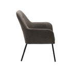 Brassex Arlo Accent Chair - Vintage Brown-Tufted accents