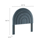 Modway Solana Arched Performance Velvet Twin Headboard - Cadet Blue-6