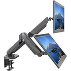 ShoppingAll Adjustable Dual Gas Spring Arm Monitor Desk Mount Stand - Black-Hold two 15"-32" monitors with 75mm x75mm or 100mm x 100mm VESA mounting holes, supports weight up to 17.6lb/8kg on each arm