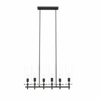 Modway Skylark 6-Light Chandelier - Clear/Black-Modern 6-Light Chandelier