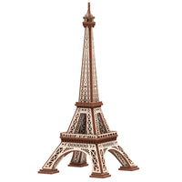 Mr.Playwood Eiffel Tower Wooden 3D Model - STEM Building Kit - Set of 78-Eco-friendly 3D STEM model to assemble and customize at school or home