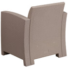 Flash Furniture Chaise en fausse rotin gris clair avec coussin gris clair tout temps-Rembourrage en mousse dense