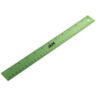 JAM Paper Strong Aluminum Ruler - 12" - Lime Green-Colour: Lime Green Stainless Steel