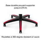 Emerge - Fauteuil de jeu Vartan en cuir reconstitué - rouge-Hauteur du fauteuil : 18,3 à 22,1 po (H)