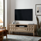 Modway Samos 59" TV Stand - Light Oak-2 Push-to-Open Doors