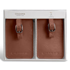 Champs - Collection Onyx Etiquettes de bagages en cuir - Brun-Boucle amovible/ajustable