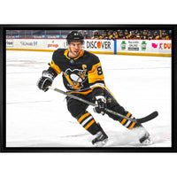 Sidney Crosby Pittsburgh Penguins Action - Framed Canvas - 31" x 22"-Premium canvas print with gallery-wrapped edges