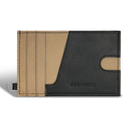 Champs - Porte-cartes mince en cuir Iconic - Noir/Ivoire-Porte-cartes en cuir dans une boîte cadeau