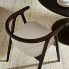 Modway Henry Vegan Leather and Wood Dining Chair - Stone-Non-Marking Floor Pins