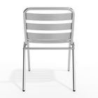 Flash Furniture Commercial Aluminum Indoor-Outdoor Restaurant Stack Chair with Triple Slat Back-Cross Braces provide extra stability