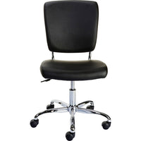 Staples – Fauteuil de bureau sans accoudoirs Nadler en Luxura, noir-Dossier et siège en Luxura (matière entièrement synthétique en Polyuréthane-PU)