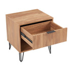 Manhattan Comfort - Table de nuit moderne DUMBO 20,07" à 1 tiroir - Brun doré-Parfait pour le rangement de chevet, les lampes ou les objets de décoration