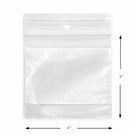 KL Rubber - Sac refermable en polyéthylène avec bloc d’identification blanc et trou de suspension - 2 Mil - 3 x 3 po - paquet de 1000-Bloc blanc pour un étiquetage, un codage ou des instructions faciles