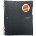Five Star Colour Coded Notebook with Dividers - 10-1/2" H x 8" W - 240 Pages - Black-Scan, study, and organize notes with Five Star study app