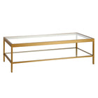 Hudson&Canal Alexis 54"W Rectangular Coffee Table - Brass-A modern contemporary design for your living room, den, and more