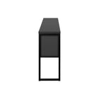 Monarch Specialties 72" L Office Hutch with Storage Doors - Grey Laminate - Black Metal-6
