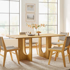 Modway Rivian Rectangular 70" Wood Dining Table - Oak-Seats 6 to 8