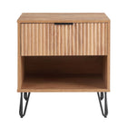 Manhattan Comfort - Table de nuit moderne DUMBO 20,07" à 1 tiroir - Brun doré-Moderne-contemporain avec une touche de glamour - Table de nuit pour chambre et salon