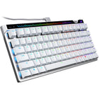 ASUS ROG Falchion Ace 75 HE Wired Analog/Hall Effect Gaming Keyboard - White-Intuitive Control onboard adjustment wheel to fine-tune actuation point and Rapid Trigger sensitivity; plus interactive touch panel for media playback, tweak volume and other settings