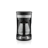 Hamilton Beach Programmable 12 Cup Coffee Maker - Black/Stainless Steel-No drip-glass carafe with large 12 cup capacity