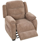 HOMCOM Power Massage Recliner with Quiet Motor - Brown-One touch power recliner with footrest reaches 150° smoothly with quiet brushless motor