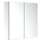 HOMCOM Medicine Cabinet with Mirror, Doors and Shelf - White-Wall-mounted design saves your floor space  