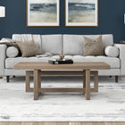 Hudson&Canal Breslow 47"W Rectangular Coffee Table - Antiqued Grey Oak-Finished in wood-look antiqued gray oak