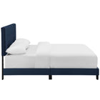 Modway Amira Performance Velvet Full Bed - Midnight Blue-Wood Frame / LVL Slats / MDF Headboard