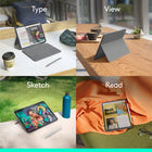 Logitech Combo Touch iPad Air 11" (M2/M3/M4) /iPad Air 5th gen Keyboard Case - Oxford Grey - English-Uses FSC-certified paper for responsible packaging 