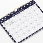 Blueline 12 Month Monthly Academic Wall Calendar - August to July - 15" H x 12" W - Nautical Design - Bilingual-Gold twin-wire binding, eyelet to suspend