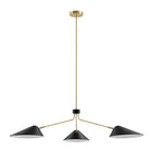 Modway Journey 3-Light 14" Arm Pendant - Black-Professional Installation Required