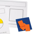 Didax Write-On/Wipe-Off Fraction Mats - Set of 10-Use with or without standard fraction pieces