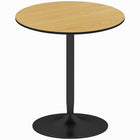 HOMCOM 27.6" Round Dining Table in Wood Veneer - Natural Wood-Solid wood veneer surface for a warm, natural wood-grain look