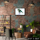 Kirill Kaprizov Wild Skating - Framed Canvas - 31" x 22"-Officially licensed by the NHL and NHLPA