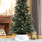 HOMCOM - Collier de sapin en métal 26 po - couverture de base de sapin - blanc-Fabriqué en acier sélectionné avec revêtement électrophorétique et revêtement en poudre  