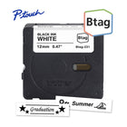 Brother Genuine BTAG231 Label Tape for P-touch Label Makers - Black on White - 12 mm W x 4 m L-Btag + P-touch = the ultimate creative team. Use Genuine 12 mm Btag non-laminated label tapes exclusively with Brother P-touch PT-N10, PT-N20, and PT-N25BT label makers.