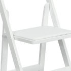 Flash Furniture – Chaise pliante en bois série HERCULES avec siège en vinyle rembourré, blanc (XF2901WHITE)-Pour une utilisation intérieure et extérieure